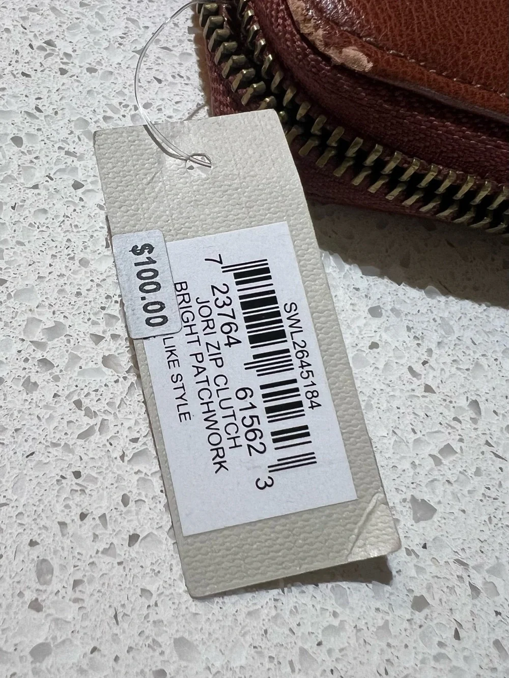 NWT Fossil Colorblock Jori Zip Clutch - Olive, Burgundy, Blue, Cream